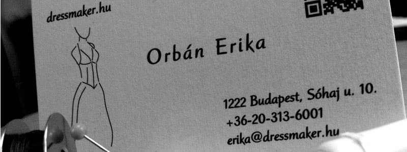 Dressmaker névjegykártya